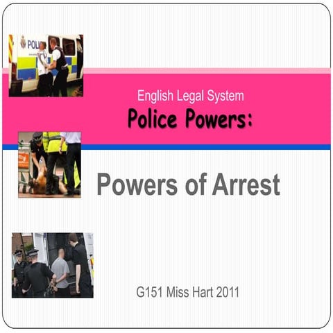 Powers of arrest 2011 2 | PPTX | Crime & Harmful Acts to Individuals ...