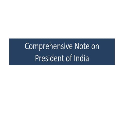 Powers  of  President of India-General Studies Civil Service