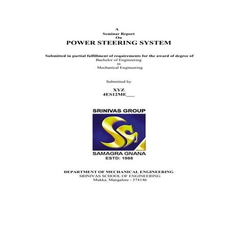Power steering seminar report pdf download