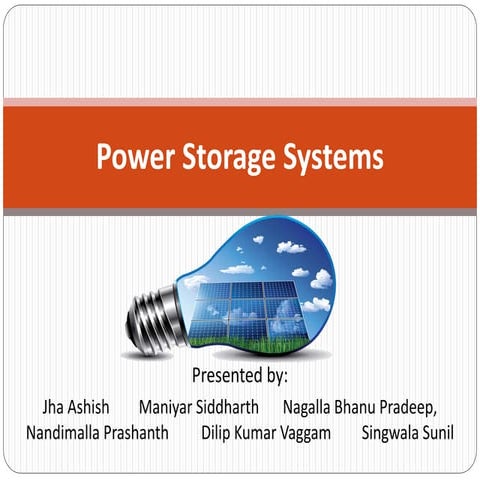 Power storage systems
