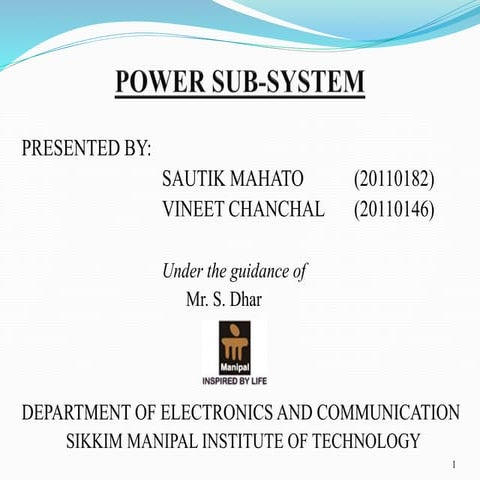 Satellite Power sub system