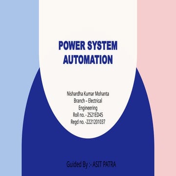 Power System Automation.pptx , ELECTRICAL ENGINEERING