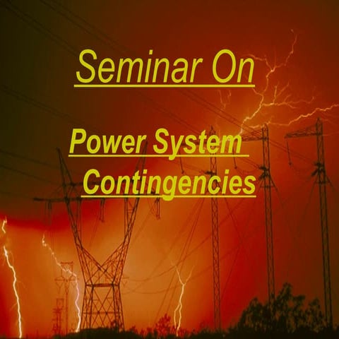 Power system  contingencies