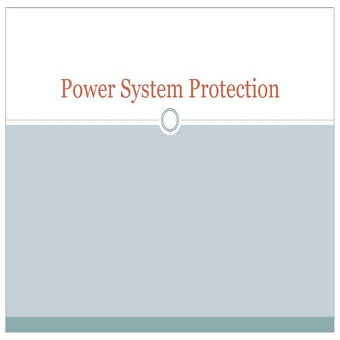 Power system protection
