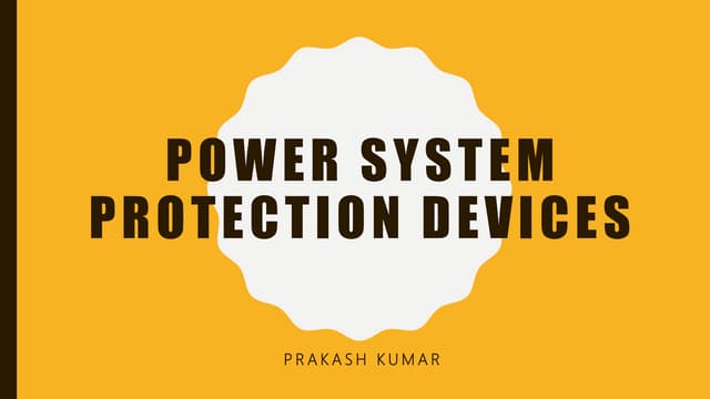 Power system protection devices