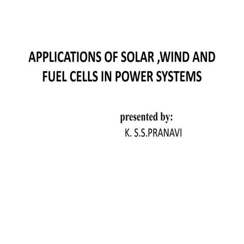SOLAR CELL AND APPLICATIONS | PPTX