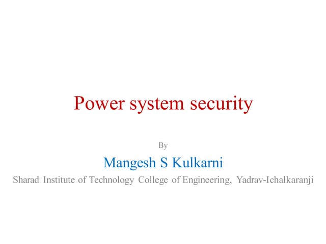 Power system security 