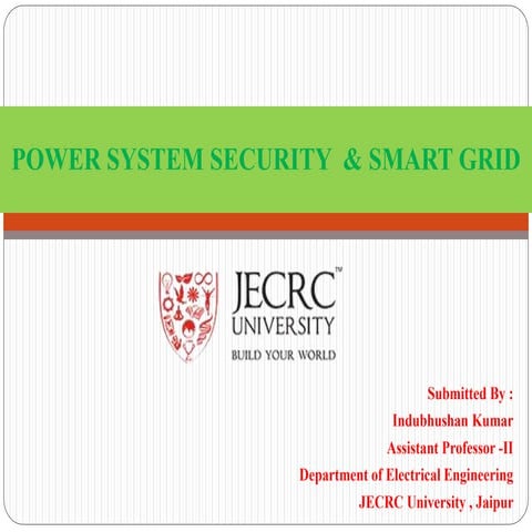 Power system security  and  smart grid