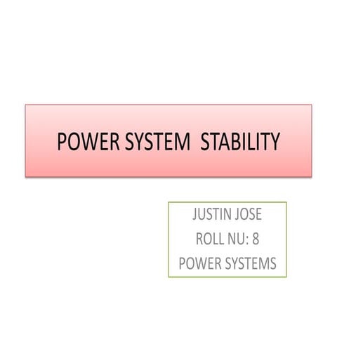 Power system  stability