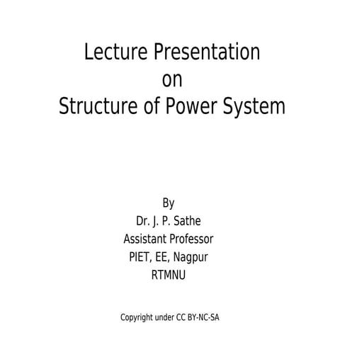 Electrical Power system structure
