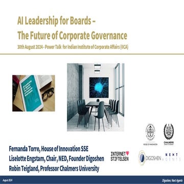 AI Leadership 4 Boards - Power Talk  for Indian Institute of Corporate Affairs