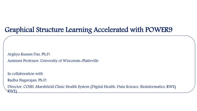 Graphical Structure Learning accelerated with POWER9