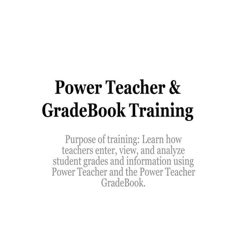 Power teacher training