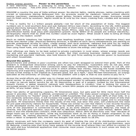 Power to the powerless