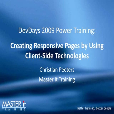 Power Training DevDays 2009