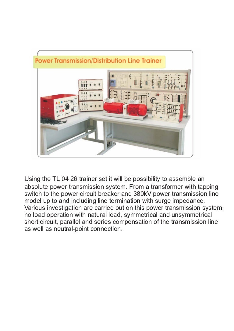 Power transmission _distribution_line_trainer_tl_04_26