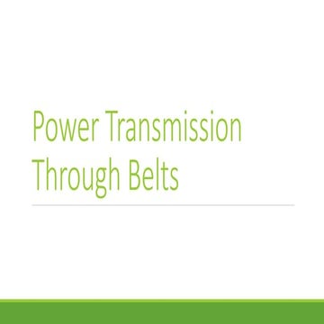 Power transmission through belts ppt