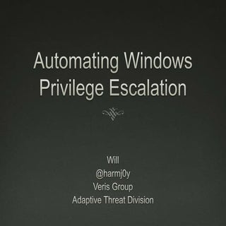 PowerUp - Automating Windows Privil...