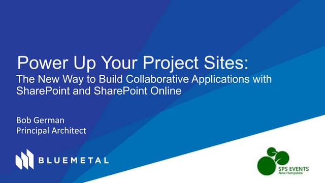 Power up your Project Sites - SPS New Hampshire 2015