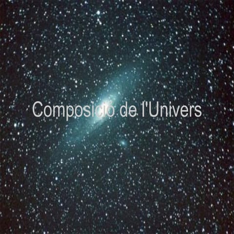 Composició de l'Univers