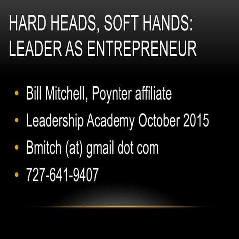 Poynter Leadership Academy October 2015