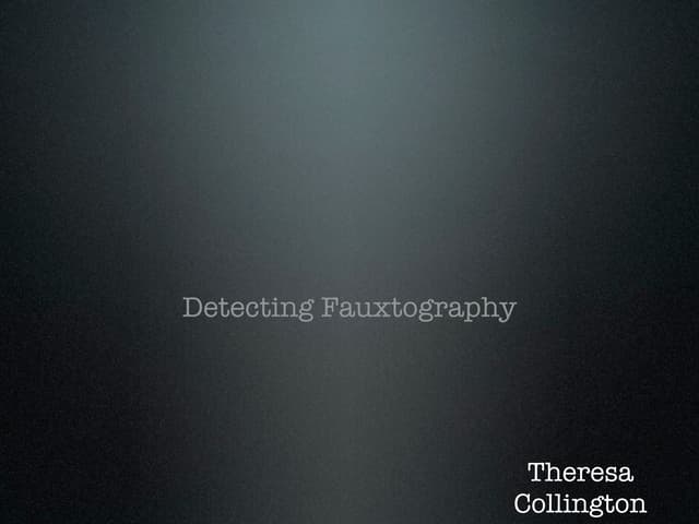 Fauxtoshop: Spotting fake photos