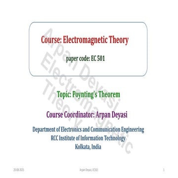 Poynting's theorem: differential and integral forms