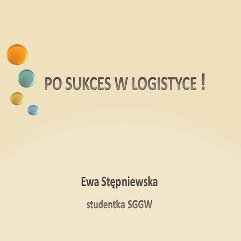 Po sukces w logistyce!