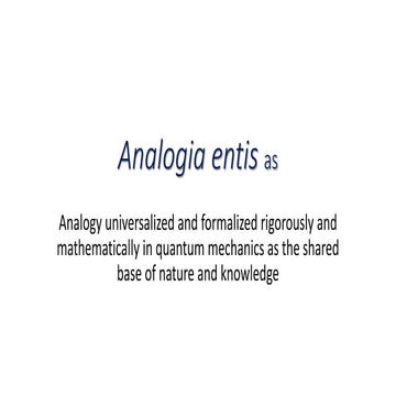 Analogia entis as analogy universalized and formalized rigorously and mathema...