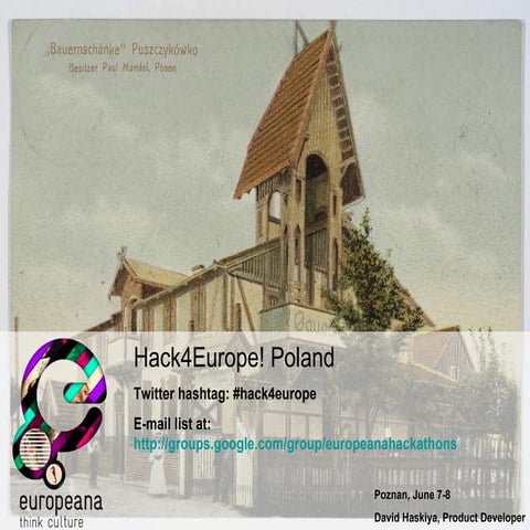 Introduction to the Europeana hackathon in Poznan