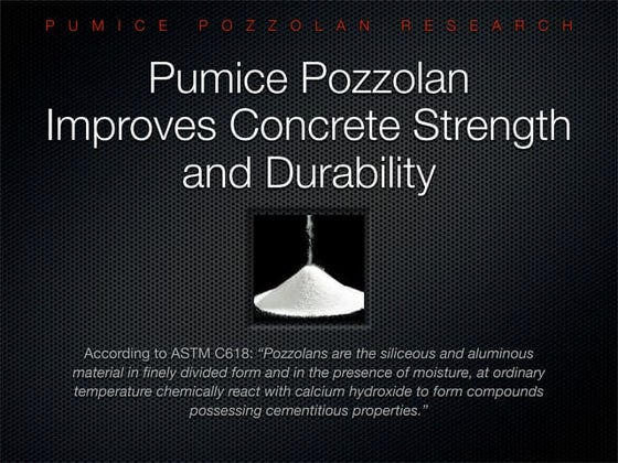 Pumice Pozzolan Data Sheet | PDF