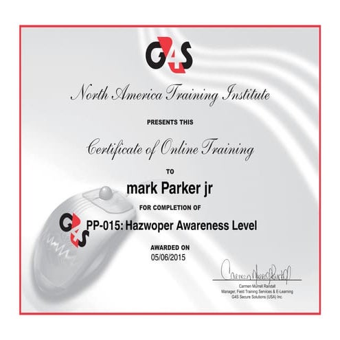 Pp 015 hazwoper awareness level | PDF