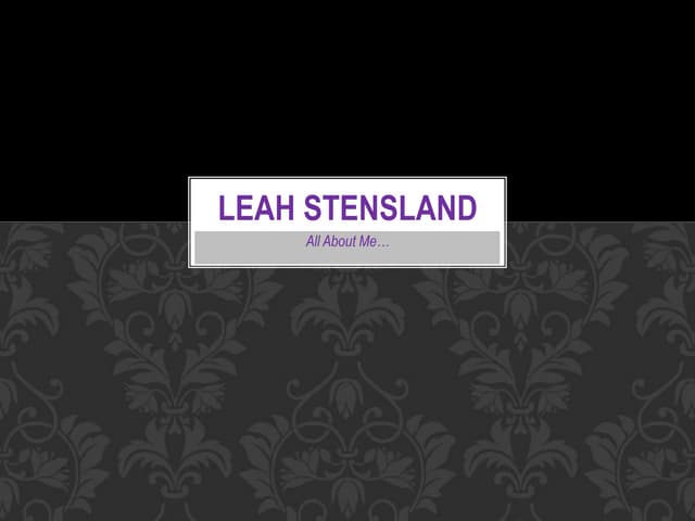 About Me PowerPoint Presentation