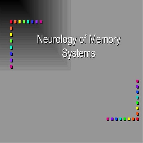 Pp 14 Neuro Memory Systems