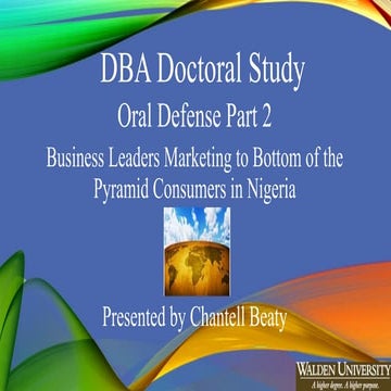 Part 2: Business Leaders Marketing to Bottom of the Pyramid Consumers in Nigeria