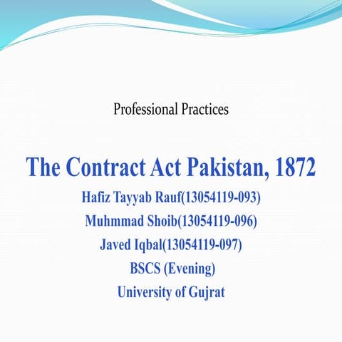 Contract and types of Contract