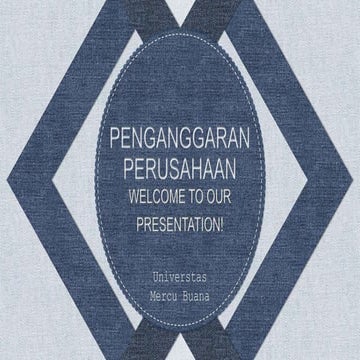 Penganggaran Perusahaan