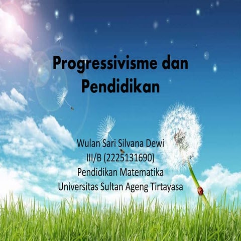 Aliran Progressivisme dan Pendidikan (PP MAT 3B-9)