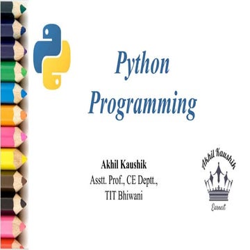 Python tutorial | PPT