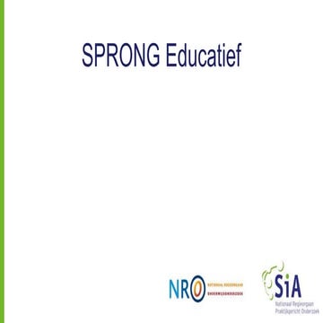 SPRONG Educatief - call onderwijsonderzoek