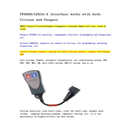 Pp2000 lexia 3 citroen peugeot diagnostic