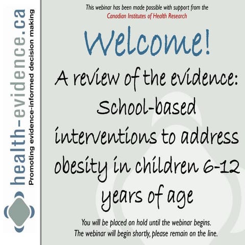 A review of the evidence: School-based Interventions to Address Obesity Preve...
