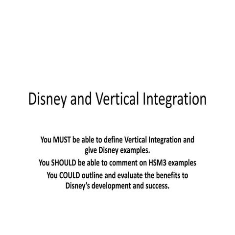 Pp4 disney and vertical intergration