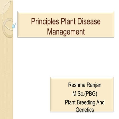 Principles of plant disease management