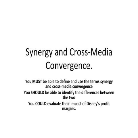 Pp5 synergy and cross media convergence
