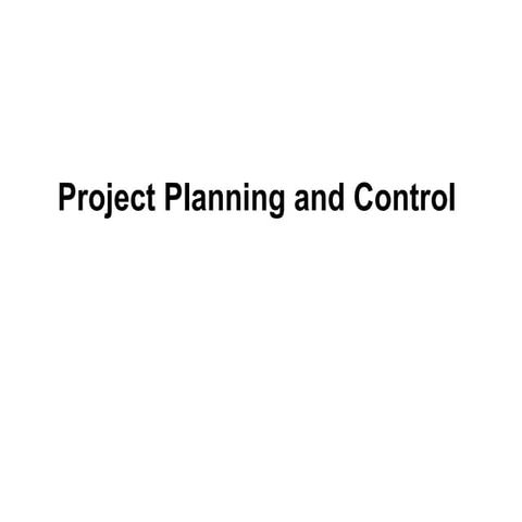Project Planning and control in Software Engineering