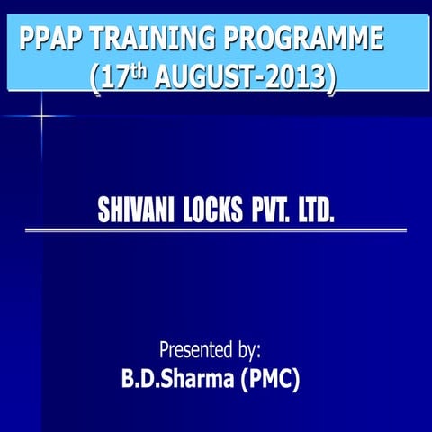 Ppap   training presentation