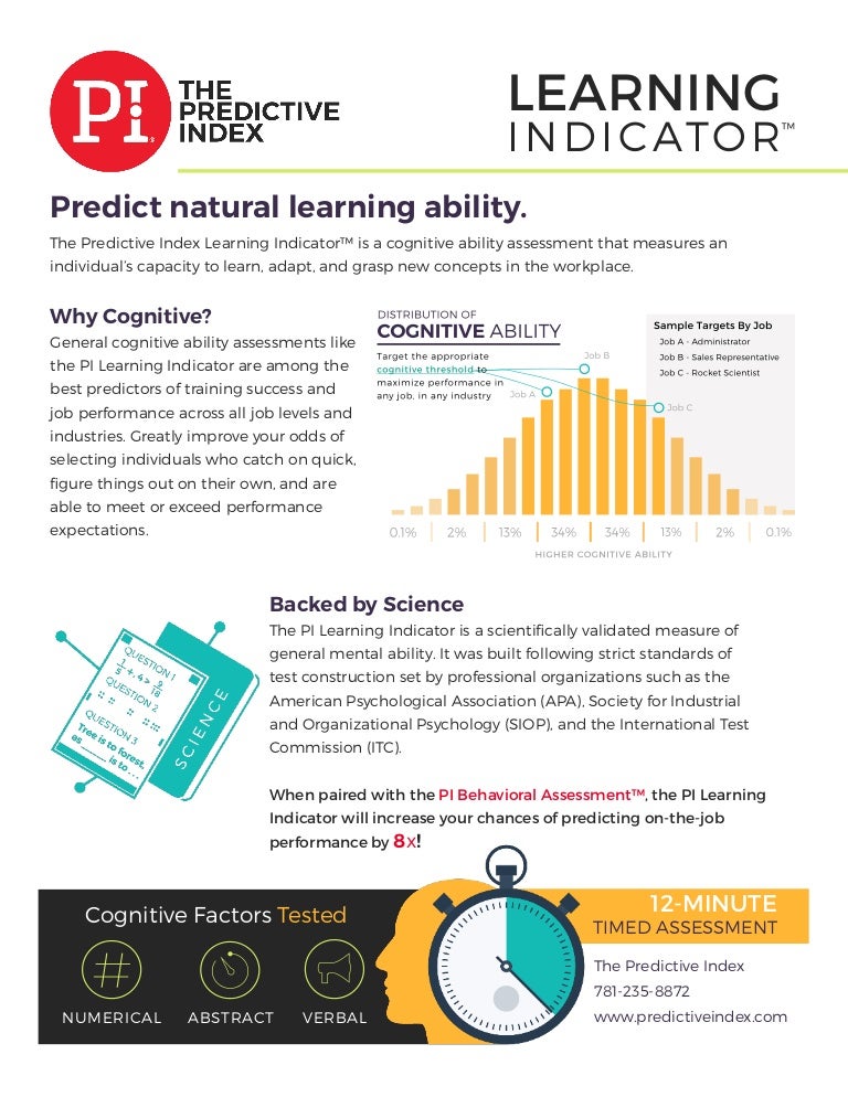PI Learning Indicator-Cognitive is Important
