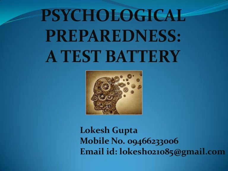 Psychological Preparedness Test Battery