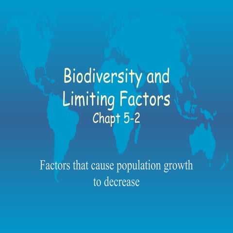 P p biodiversity  limiting factors in pop #6